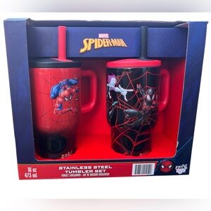 Marvel Spider-Man Red and Black Tumbler set NWT